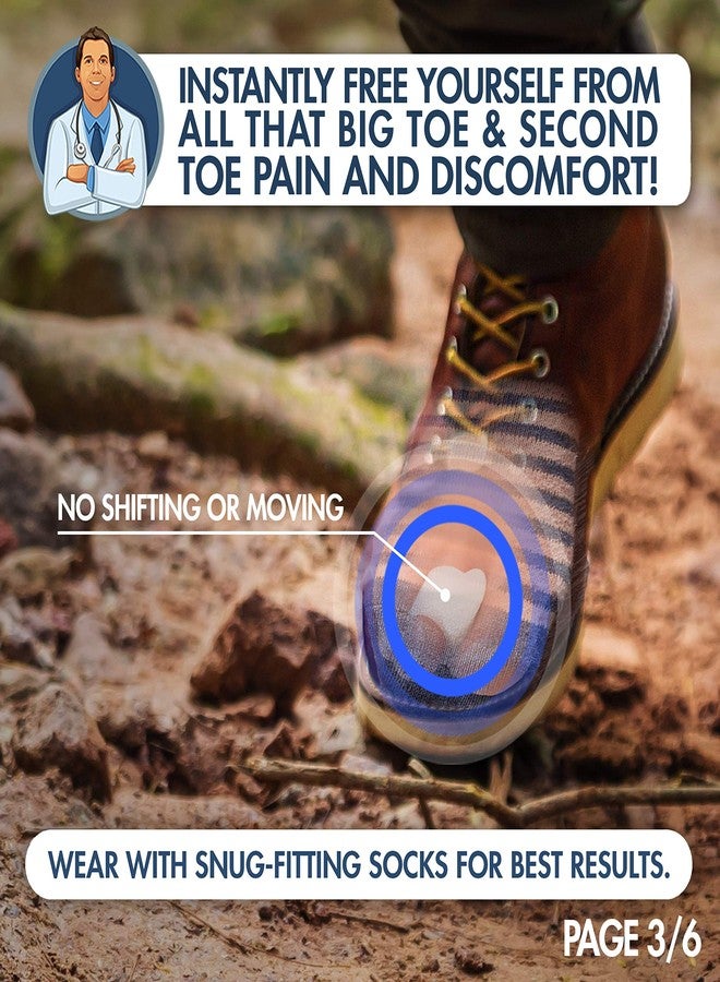 Dr. Frederick's Original Sport Bunion Pads - 4 ct - Temporary Bunion Corrector - Toe Separator Gel Cushion - Relief for Women & Men - Image 2